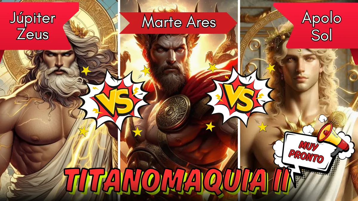 Júpiter, Marte y Apolo disputando el trono simbólico del Sol