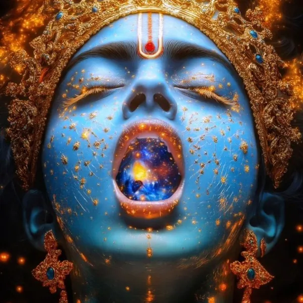 Pitia del Oráculo en su versión bio: emisaria simbólica con estética fractal y mirada en trance. Representa la voz encriptada del destino en el sistema simbólico de Lady Astaroth.